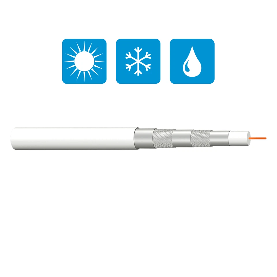 Sat Kabel TV Quick F-Stecker 135dB Satelliten Antennenkabel Router Internet UHD - Bild 4 von 4