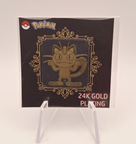 Pokemon 24k Gold Plated Korean Sticker MEOWTH (Pack Fresh) - Picture 1 of 4