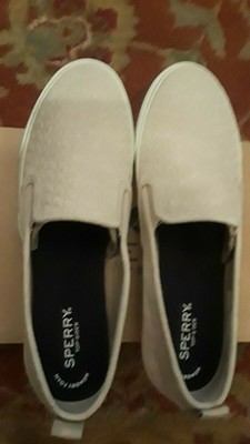 sperry suede slip on