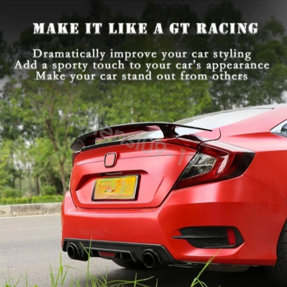 For Chrysler Crossfire SRT6 46" Carbon Style Rear Trunk Spoiler GT Racing Wing - Image 2 of 4