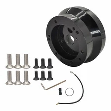 5&6 Hole Steering Wheel Black Hub Adapter For Chevrolet GMC Full Truck 1995-2001