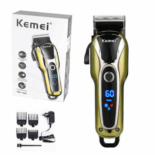 Pro Cordless Men Electric LCD Hair Clipper Trimmer Haircut Machine Barber Shaver