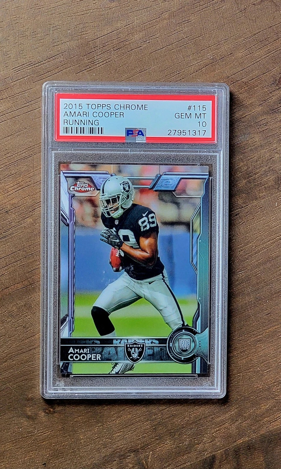 2015 AMARI COOPER Topps Chrome Running PSA 10 Rookie RC #115
