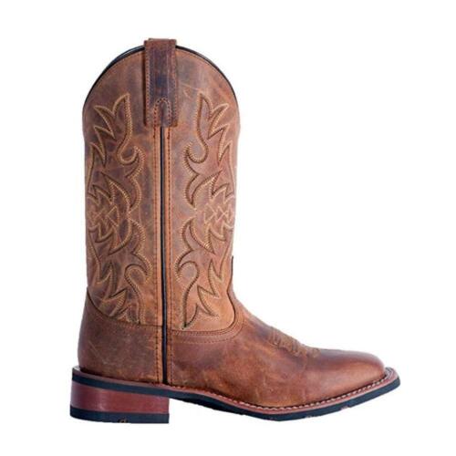 5602 Laredo Damas Anita Puntera Cuadrada Western Botas de Vaquero Marrón NUEVO - Imagen 2 de 5
