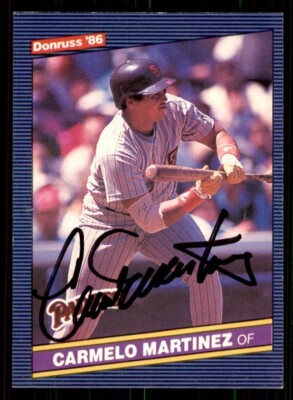 1986 Donruss Baseball #324 Carmelo Martinez Signed Autograph (no COA) *e1