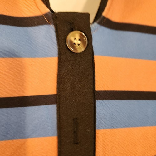 Abito Camicia Scooby Doo marrone a righe blu unico vintage SMAK SALOTTO NUOVO CON ETICHETTE XL - Foto 11 di 11