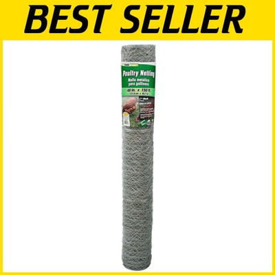 Heavy-Duty Chicken Wire 48''x150' - Perfect for Poultry Coops & Plant Protection