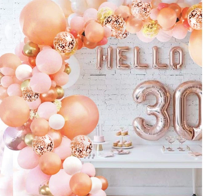 Kit de arco globo rosa oro rosa 152 piezas guirnalda boda baby shower fiesta decoración Foto 4 de 4