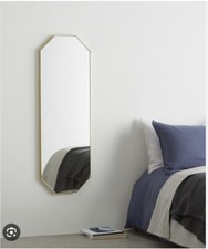 Made.com Arles Octagonal Full Length Mirror 40 x 120cm in Brushed Brass