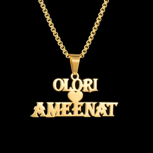 Custom Names Pendant Necklace Stainless Steel Personalized Jewelry Cuban Chain - Picture 17 of 49