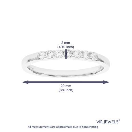 1/4 cttw Lab Created Diamond Wedding Band in 925 Sterling Silver Prong Size 7 - Picture 5 of 8