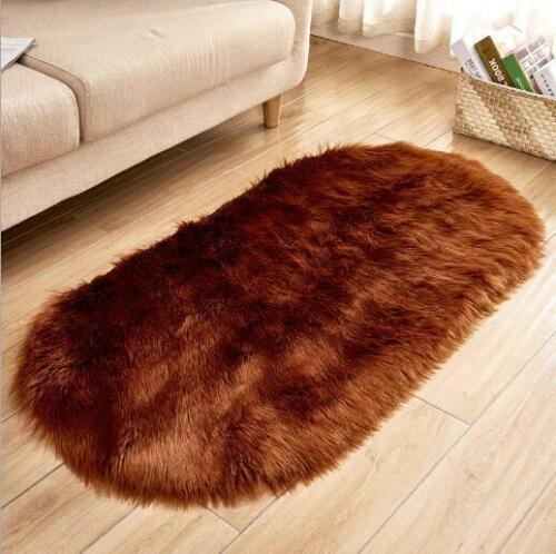 Fluffy Rugs Anti-Skid Shaggy Area Dining Room Carpet Floor Mat Home Bedroom Soft - Picture 3 of 26