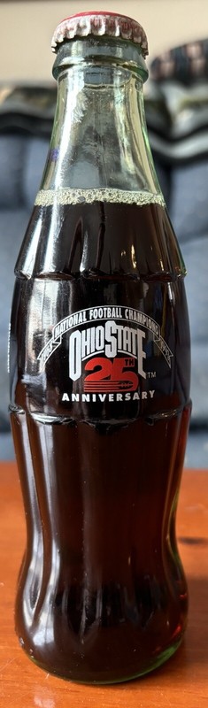 25th Anniversary Ohio State Buckeyes National Champs 10-0 Coca-Cola Bottle 1993