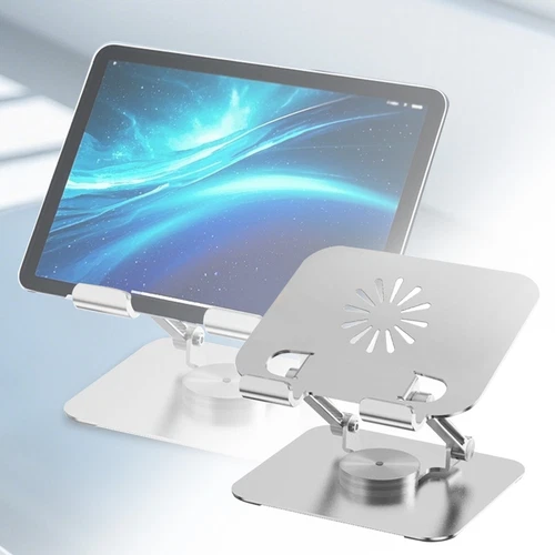 360° Swivel Tablet Desk Stand Aluminum Holder Desktop Phone Foldable For iPad