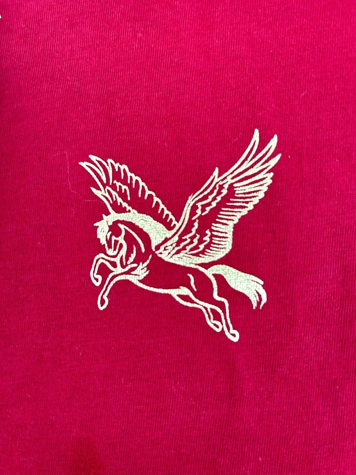 Girl's Old Navy Long Slv T-shirts,  Lot of 2, Red/Pegasus & Gray/Narwhal, Sz M 8 - Image 2 of 4