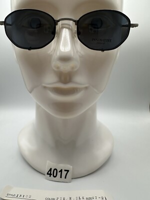 New Vintage Innovative Eyewear With SunShade IN122 Pewter Matte Black 47 21