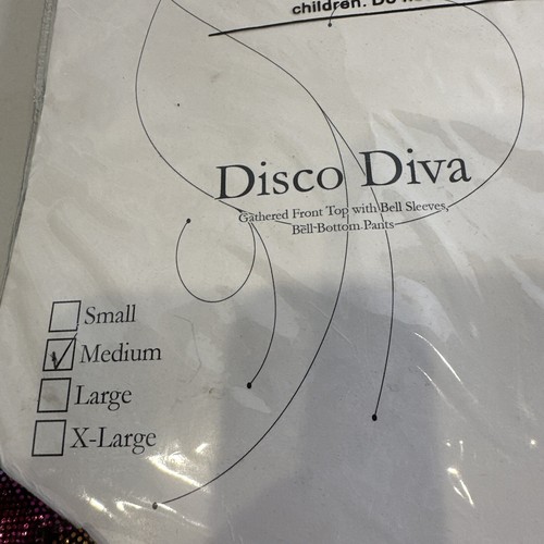 Disco Diva Costume Rave Club MED Adult Slinky Rainbow Holographic 2 PC - Picture 12 of 17