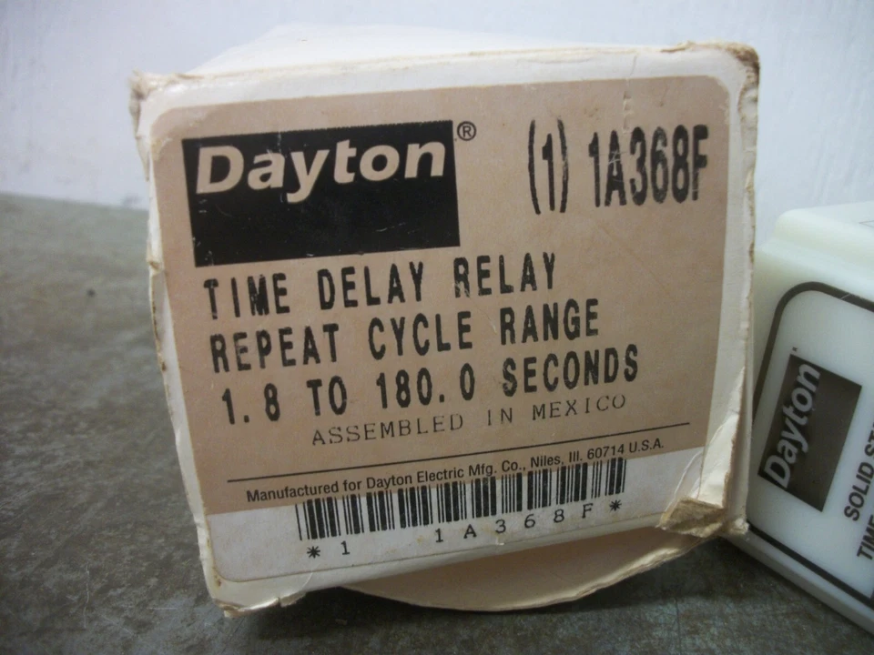 DAYTON SOLID STATE TIME DELAY RELAY 1A368F 1.8-180SEC NIB - Image 3 of 3