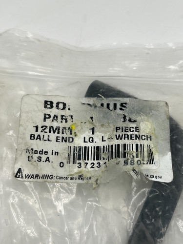 (QTY 2) Bondhus 10980 ProGuard 12 mm Hex Ball L-Wrench - Protanium Steel - Picture 5 of 6