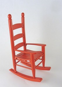 dollhouse rocking chair red