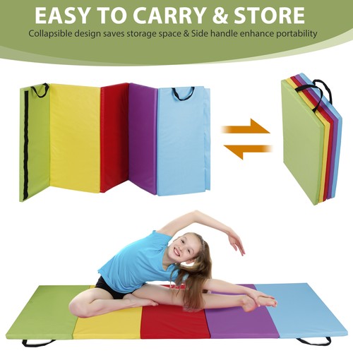 Alfombra Plegable Gimnasia Gimnasia Antideslizante Fitness Ejercicio Entrenamiento Estera 5 Colores - Imagen 3 de 24