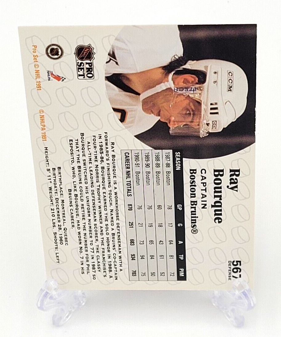 1991-92 Pro Set Hockey Ray Bourque Boston Bruins #567 HOF | eBay