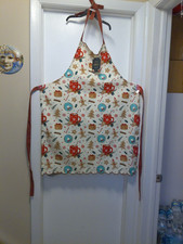 Christmas Apron Trees Gingerbread Men Etc. New With Tag 100 Cotton 26" X 35.5"