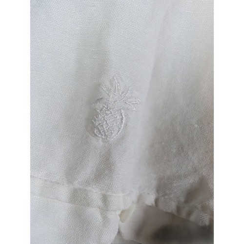 Cubavera Caribbean Shirt Mens XXL Relaxed Fit White Linen Blend Short Sleeve - Picture 6 of 7