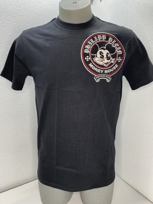 Philipp Plein Mens T-Shirt Black Size S Jersey Short Sleeve Money Mouse Cotton