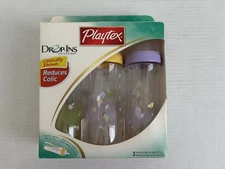 Playtex Drop Ins System Baby Bottles Three 8 oz New In Box Vintage 2005