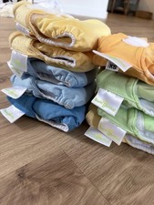 bumGenius Yellow Blue Green Orange XS Cloth Diaper Covers Polyester Cotton Lot