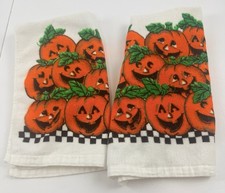 Vintage 2 Halloween Fall Hand Towels   Jack O...
