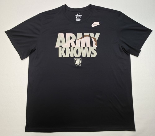Nike Army Black Knights Shirt Herren 2xl Schwarz Camo Grafik T-Shirt Limited Use - Bild 2 von 7