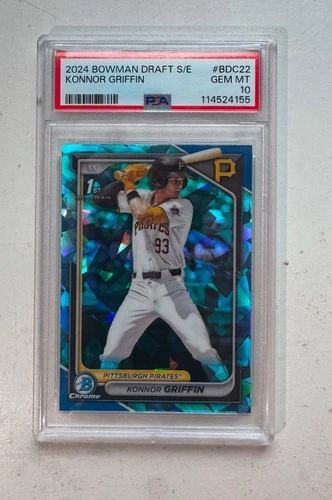 Bowman 2024 Chrome Draft Sapphire Konnor Griffin BDC22 1st PSA 10 Pirates