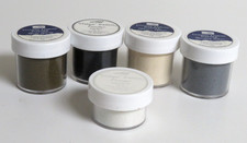 5 Stampin' Up EMBOSSING POWDERS Iridescent Ice Gold Glory Sterling Silver Black