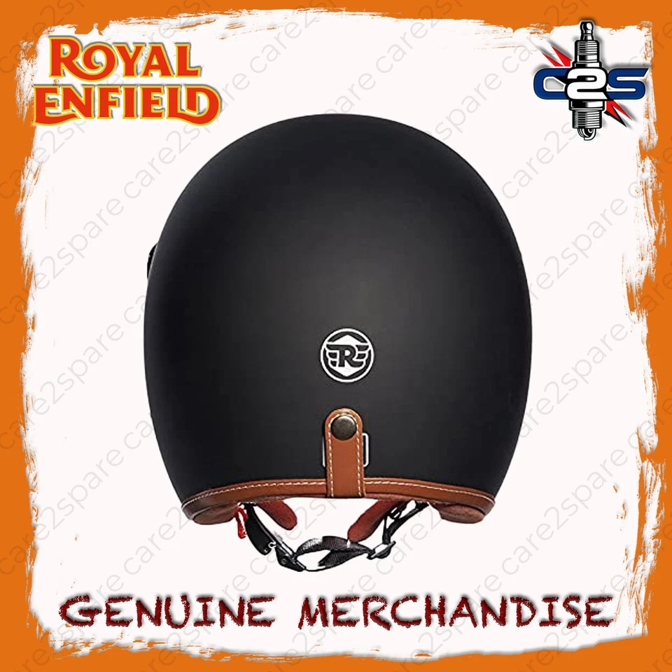 Casco negro mate con visera de burbujas Royal Enfield cara abierta certificado por el DOT Foto 2 de 4