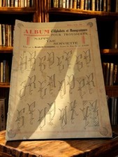 Altes Stickalbum Alphabete Monogramme Stickerei Lyon Vintage Deko