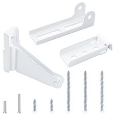 Reinforced Storm Door Closer Bracket, Screen Replacement White 