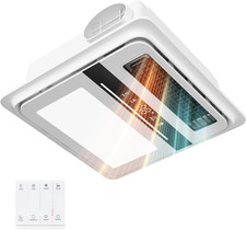 4 in 1 Bathroom Exhaust Fan with LED Light and Heat Function, 1800W Ceiling Vent