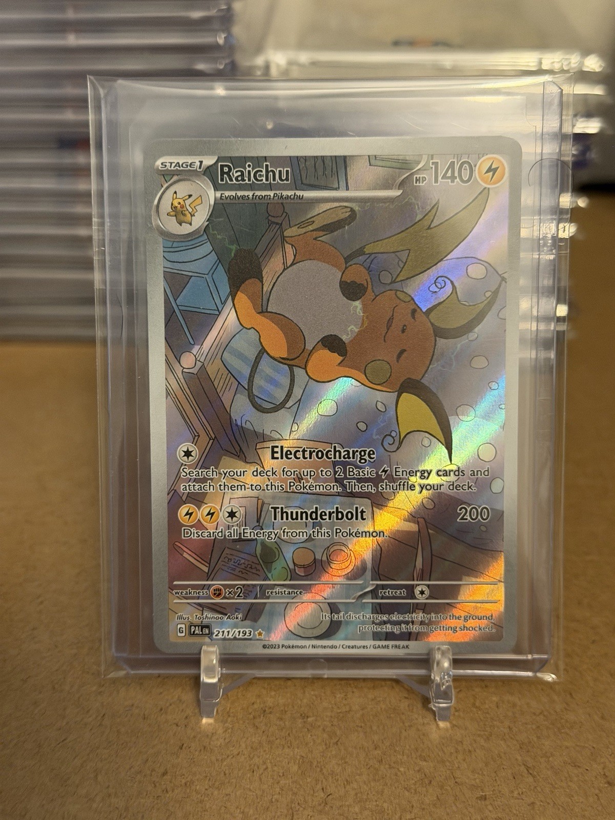 Raichu 211/193 Illustration Rare Pokemon Paldea Evolved SV02 Near Mint