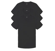 Gap Men's 3-Pk. Cotton Crew Neck Undershirt Classic-Fit Black T-Shirt Large L