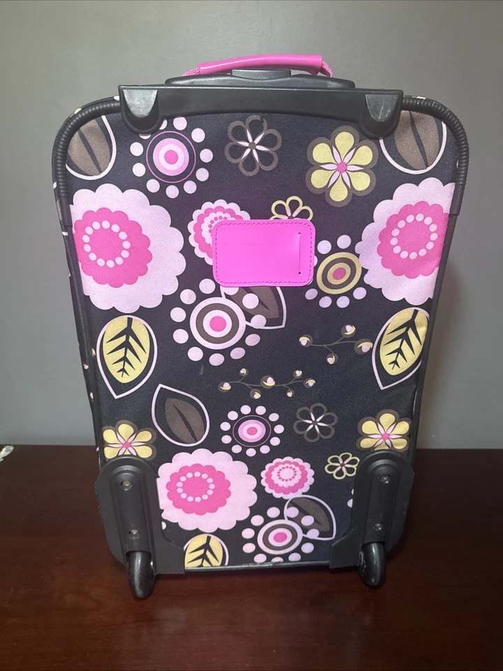 Expandable Rolling Woman's Luggage/ Suitcase 20" Carry On Bag/colorful flowers - Image 4 of 4