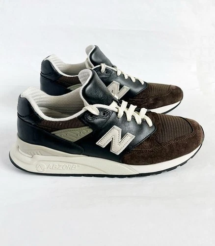 【EUC!】New Balance 998 🇺🇸Made in USA Brown Suede Black Unisex M9 W10.5 D U998RE