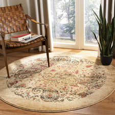 Safavieh Lyndhurst Collection Area Rug - 53 Round Beige Multi Traditional