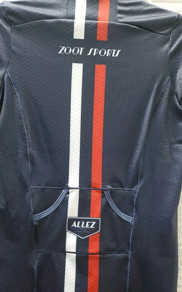 Nuevo Jersey Zoot LTD TRI AERO Cremallera Completa Allez Manga Corta Azul Talla Mediana Foto 4 de 4
