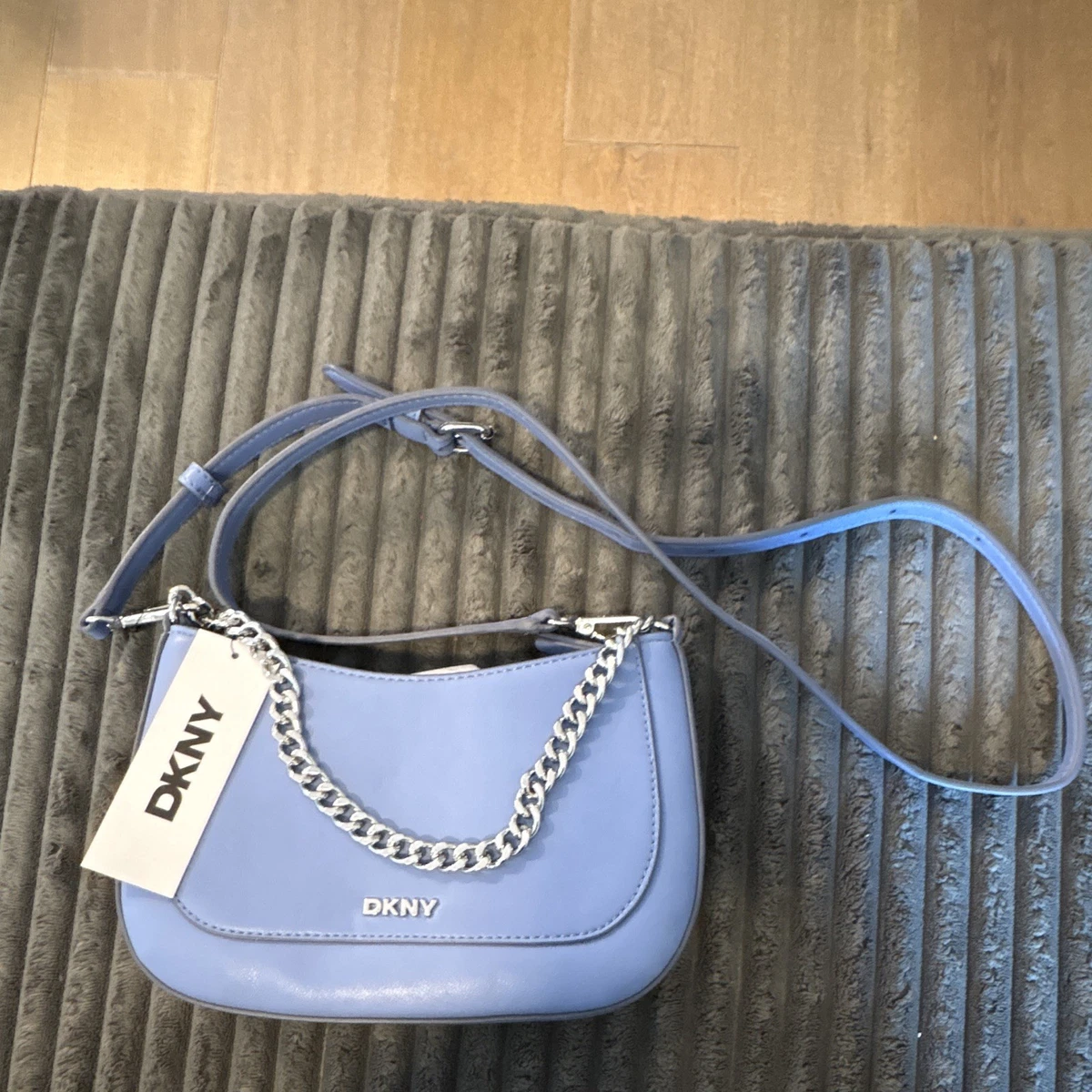 PERFECT DKNY Bryant Park Leather Top-Zip Backpack, Blue DKNY backpack Bryant Flap Backpack Black / Gold | Buy bags  main image 2