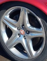 2006 XJ8 OE Wheel Road 19x8-1/2 5 Spoke Tapered Spoke Chrome Jaguar