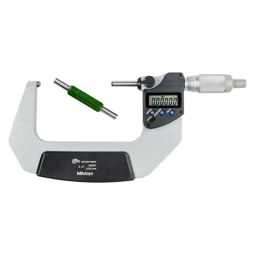 293 Series 3 to 4" SAE & Metric Digital Coolant-Proof Outside Micrometer