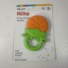 Nuby Fruity Chews Teether Orange Slice Baby Teether Toy Infant Chew Toy New