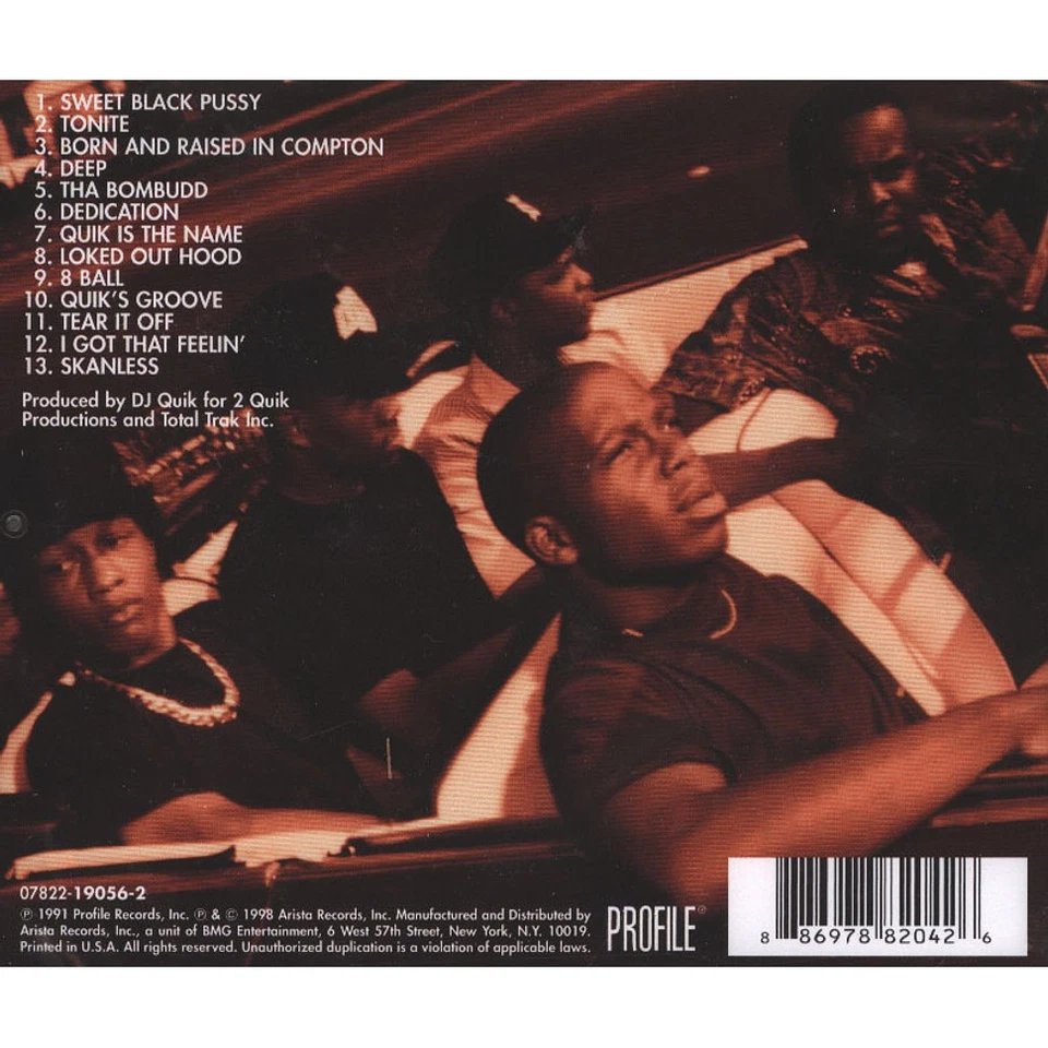 DJ Quik - Quik Is The Name (1991 - US - Reissue) - Bild 2 von 2